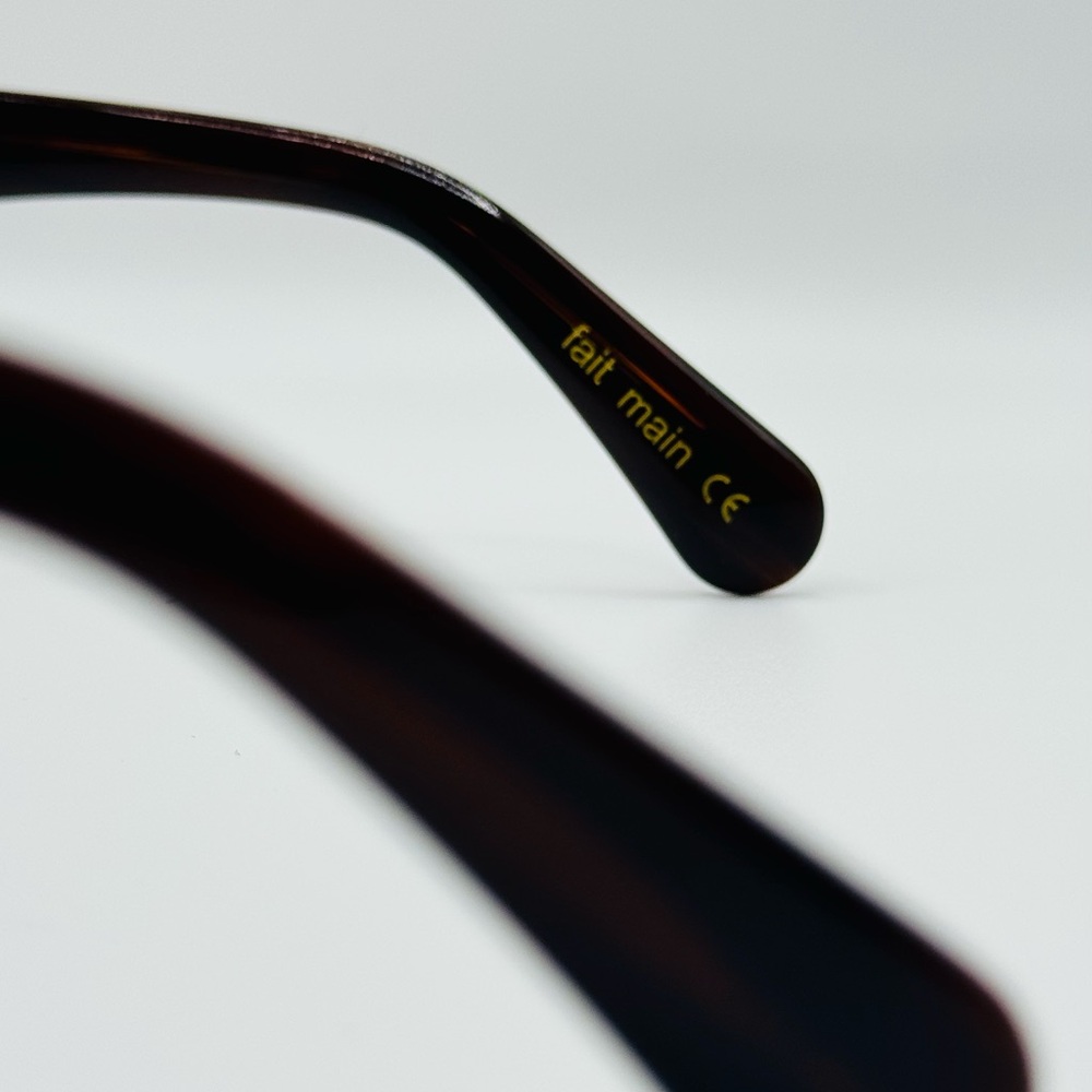 Lesca Tortoiseshell Green Lens Men’s Sunglasses - Picture 8 of 10